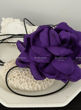 法式优雅晚宴项链缎面绑带颈链