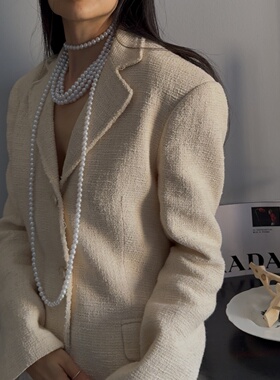 长串珍珠项链毛衣链叠戴女式