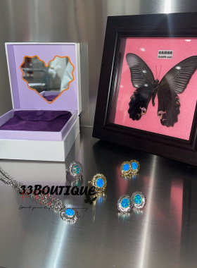 现货!易梦玲同款FLV设计师品牌复古蛋面欧泊石高级感耳钉