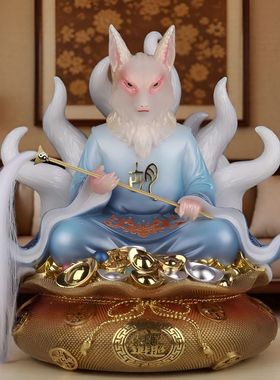 汉白玉东北五大家族真身像体摆件