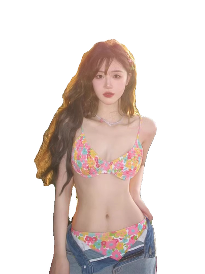 Bikini traje de baño con aros push up playa de aguas termales