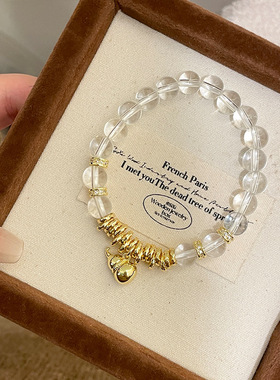 新中式冰透白水晶葫芦手串复古简约时尚百搭轻奢高级感盘缠手饰