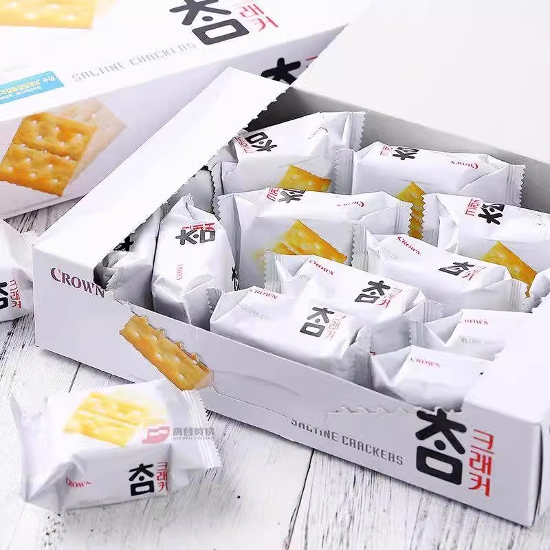 韩国进口零食可丽安大太口咸饼干苏打饼干280g*3盒休闲食品包邮 - 图0