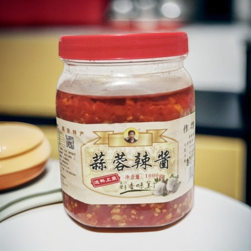 高安秀英辣椒酱江西特产原味蒜蓉拌面火锅料下饭菜陈皮辣椒 - 图2