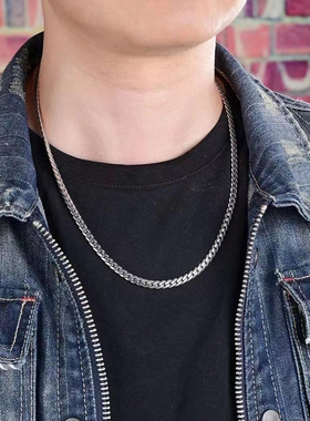 新款男生高街粗款胸口项链