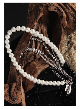 高级质感原创设计师珍珠锁骨链