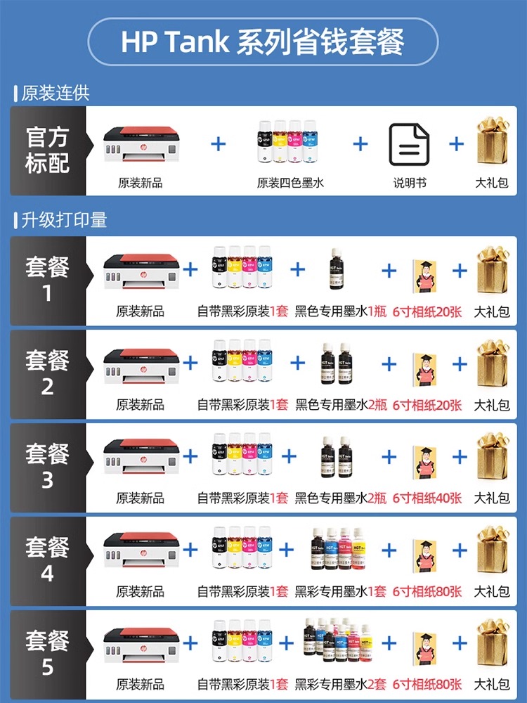 秋田佳能惠普打印机黑彩色墨水 信开数码喷墨多功能一体机