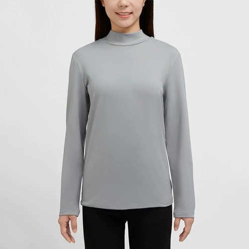 Yishu Cooling Beauty+Hyaluronic Milk Silk Silk Bacteriostatic v -neck | Half -High -Necked Women's Skin теплая длинная рубашка
