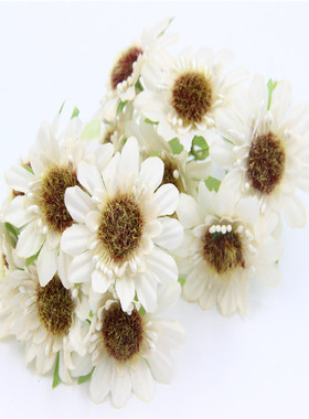 包邮手作素材新款仿真绢花菊花毛球带芯布艺雏菊diy材料 30朵/包