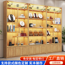 Solid wood tea display case Smoke Wine Cabinet Liquor Cabinet Liquor Cabinet Supermarket Convenience Store Native production Kitchen Farm Produce shelf Customized