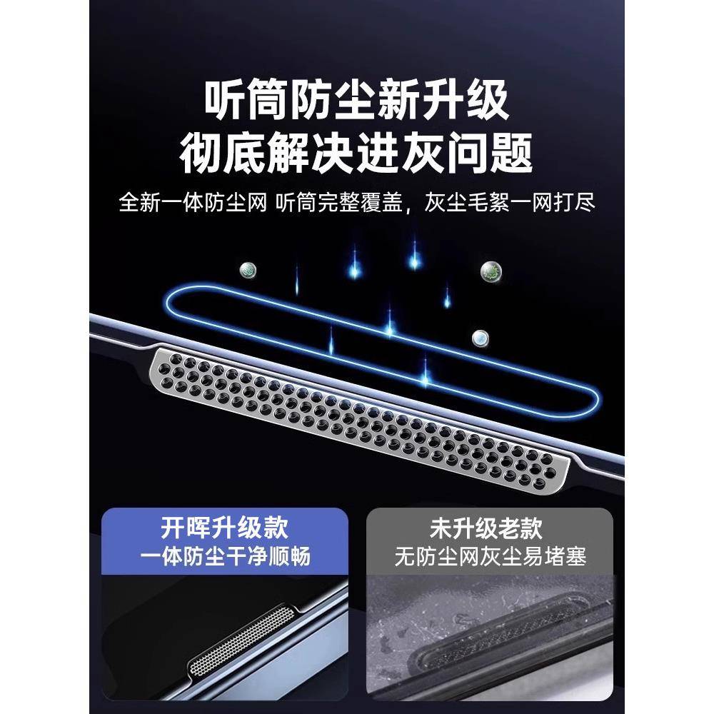 适用[进口无指纹]苹果16钢化膜iphone15promax手机13pro贴12高清16e防摔14plus新款11屏幕8pm防尘7防窥xr全包 - 图2