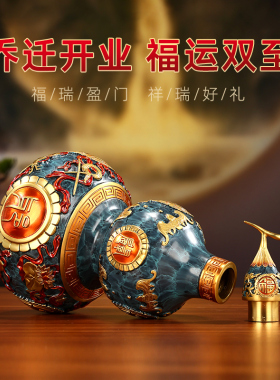 开口客厅铜葫芦摆件铜欣祥