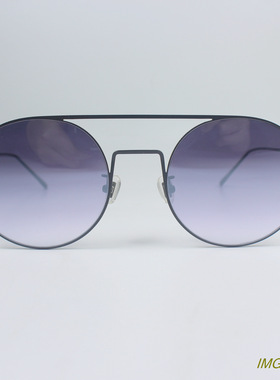 防紫外线复古圆男女双梁墨镜原单