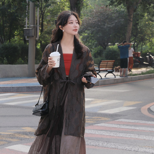 谜阿凰【沉香仿花罗褶裙】改良汉服百迭裙女小个子国风日常通勤 - 图1