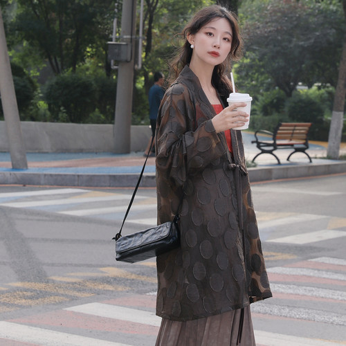 谜阿凰【沉香仿花罗褶裙】改良汉服百迭裙女小个子国风日常通勤 - 图3