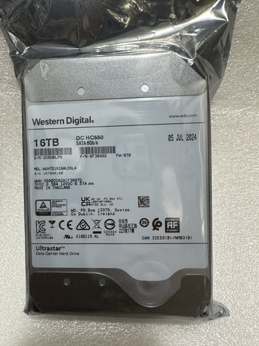西数16T硬盘16TB HC550机械硬盘WUH721816ALE6L4企业监控硬盘全新 - 图1