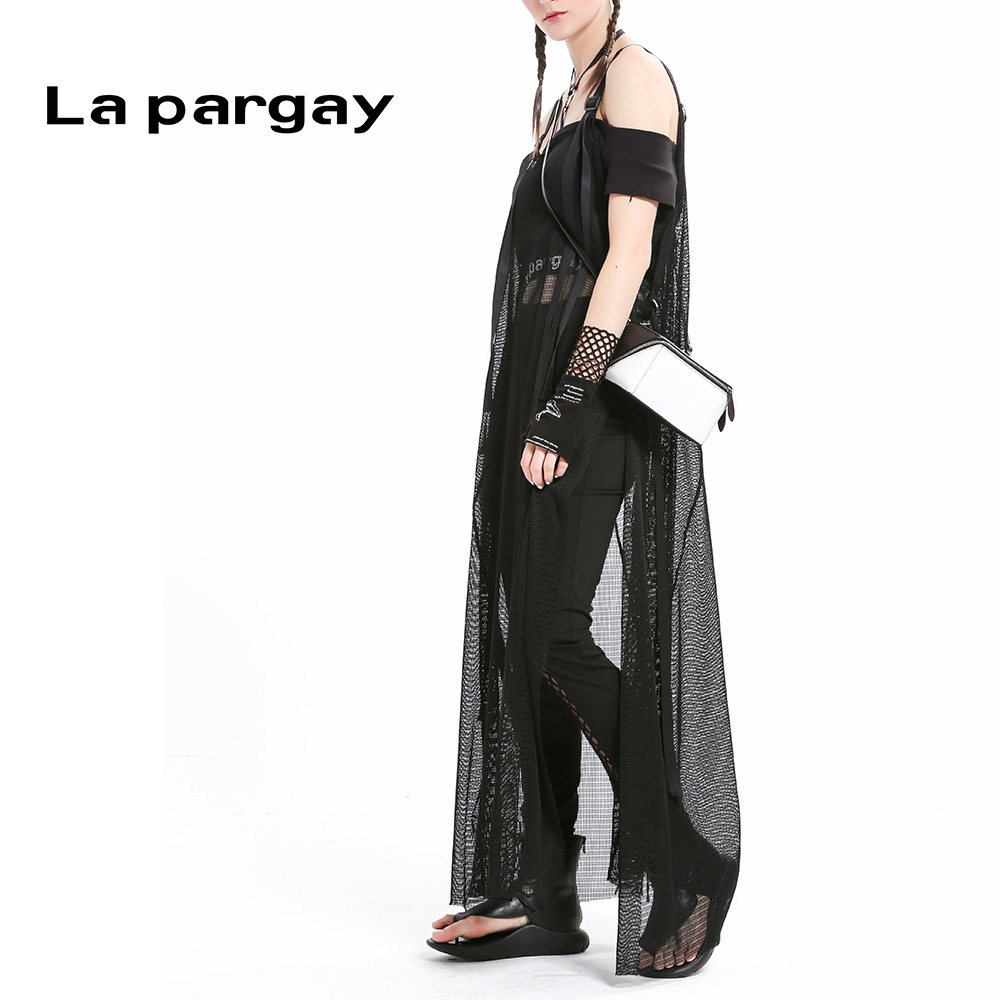 纳帕佳夏季新款黑色网布开叉背带裙女一字肩长款拖地裙子专柜正品,淘宝优惠券,粉丝福利购,淘宝优惠卷