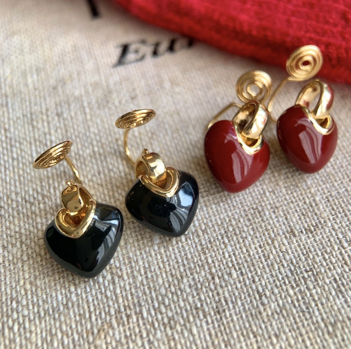 双色爱心新年款红色硅胶蚊香盘耳夹无耳洞无痛,淘宝优惠券,粉丝福利购,淘宝优惠卷