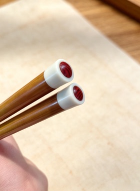 竹制筷子 钛筷家用高档抗菌防霉筷商用西餐轻奢筷