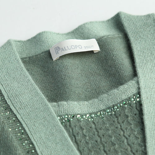【然姐】PALUOPO/帕罗山羊绒圆领假两件女衫ET21839R-A1 - 图0
