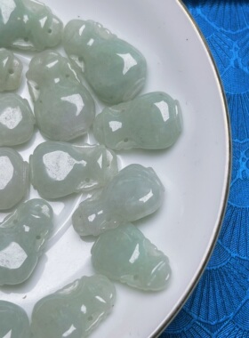 翡翠花瓶小吊坠挂件耳环配饰