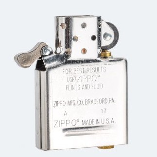 正品ZIPPO打火机原装拆机内胆机芯金色银色全新正版煤油防风配件-图3