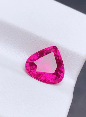 天然卢比来碧玺裸石戒面全净体定制戒指吊坠火彩棒晶体佳3.11ct