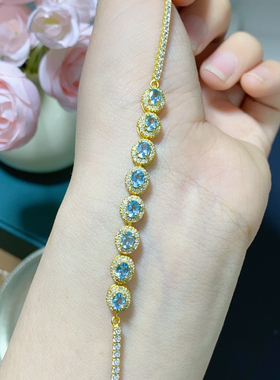 天然磷灰石手链 清新自然超豪华超大气款式3*4mm