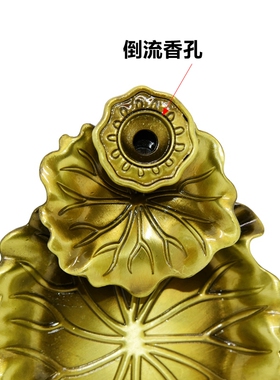 连年有余合金倒流香盘香具锥香座