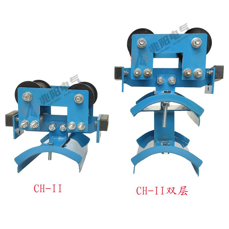 工厂定制轻型耐磨CH1CH2电缆滑车10号工字钢拖线滑车拖缆小车 - 图1