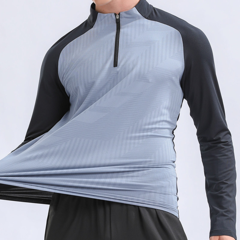 秋季跑步长袖男半开拉链立领篮球运动训练服吸汗透气速干健身上衣,淘宝优惠券,粉丝福利购,淘宝优惠卷