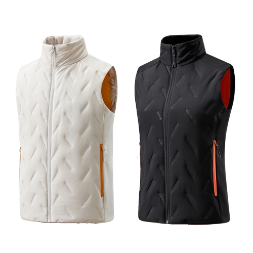 冬季跑步马甲男女户外骑行运动轻薄防风保暖棉服背心健身训练外套 - 图3