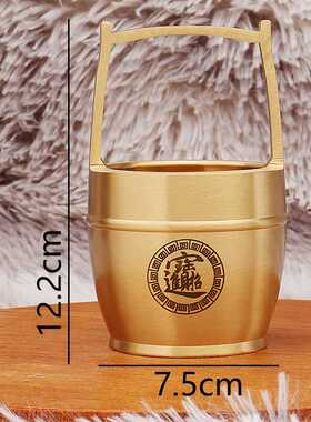 开业礼品家居装饰品黄铜一桶金