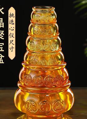 店铺开业客厅玄关黄水晶聚宝盆