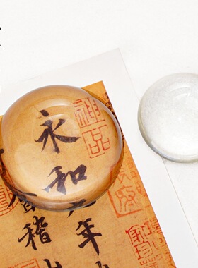 透明水晶球半球 镇纸石家居桌面柜台装饰圆形放大镜馒头装潢用品