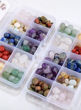 天然水晶滚石半成品套盒摆件原石