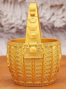 一桶金元宝件招财进宝水桶钱币款