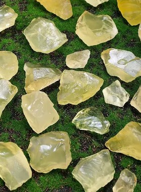 天然黄水晶原石消磁矿石摆件