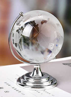 创意迷你卧室地球仪摆件水晶北欧