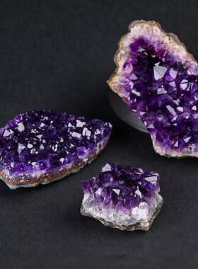 天然紫水晶簇摆件装饰品水晶原石