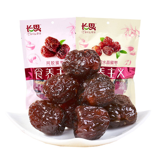 长思阿胶蜜枣235g阿胶枣水晶蜜枣去核金丝红枣贡枣喜糖枣山东特产 - 图0