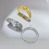 DIY accessories natural pearl S925 sterling silver fashion personalized adjustable ring with 6-12mm round beads
