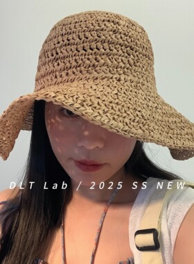 春夏新品大檐草帽女简约大头围