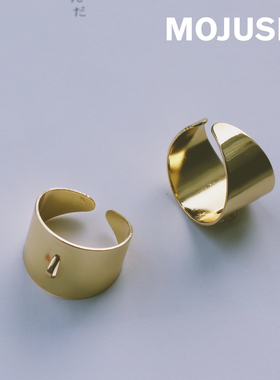 宽面戒指串珠手工diy金色和银色