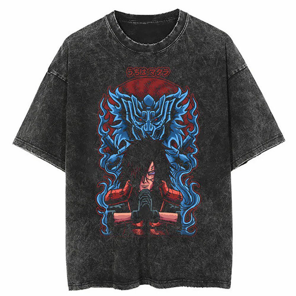 原宿街头服饰水洗火影忍者动漫T恤Naruto纯棉男夏季短袖复古做旧T,淘宝优惠券,粉丝福利购,淘宝优惠卷