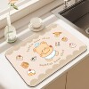 Kitchen countertop diatom mud absorbent drain mat anti-slip
