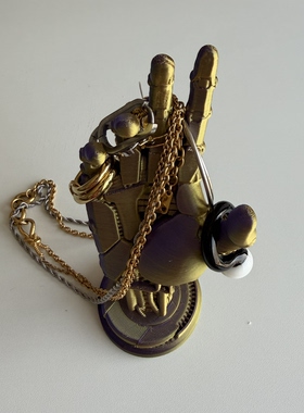 赛博朋克3d建模小摆件 首饰架 超轻 紫色金色渐变色趣味摆件