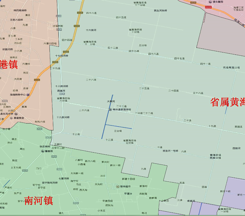 2019年江苏盐城响水县百度版地图行政交通旅游乡镇地图140x120cm - 图2