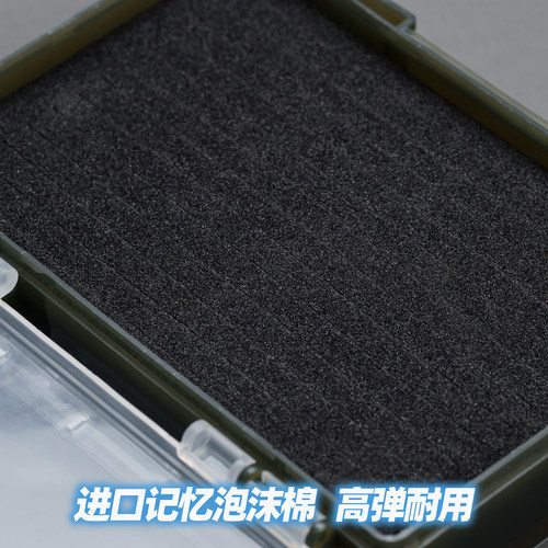GIGPRO吉靡路亚铅头钩防水收纳盒双面亮片飞蝇钩专用双层饵盒配件 - 图0