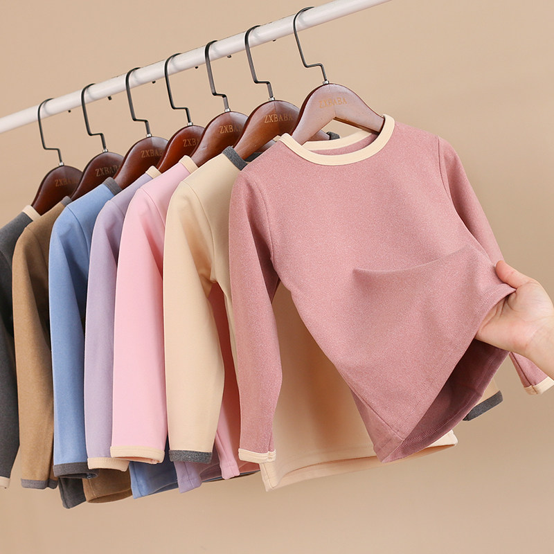 儿童磨毛德绒加厚打底衫秋冬童装男女童保暖长袖T恤小中大童秋衣,淘宝优惠券,粉丝福利购,淘宝优惠卷